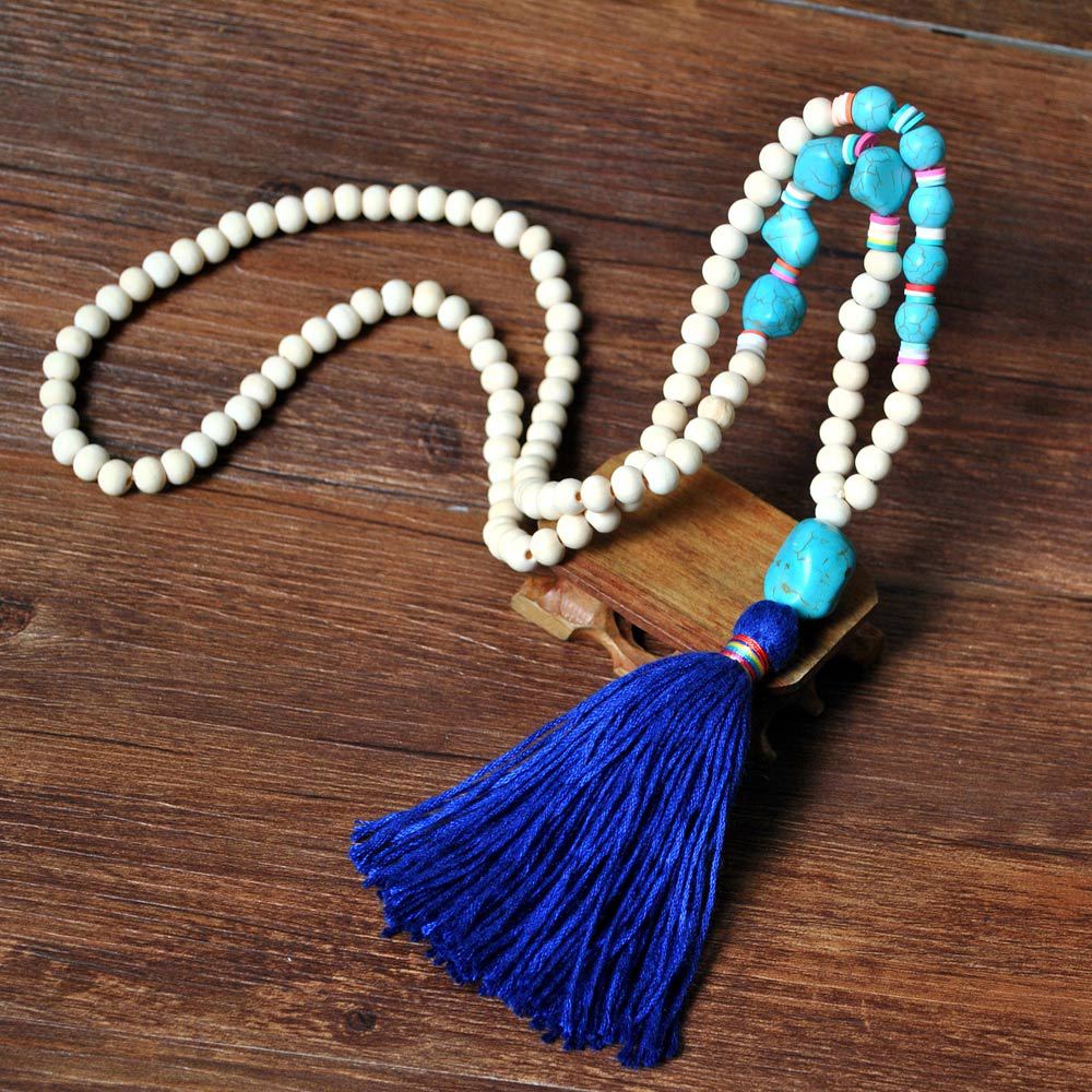 Handmade Beaded Sweater Necklace