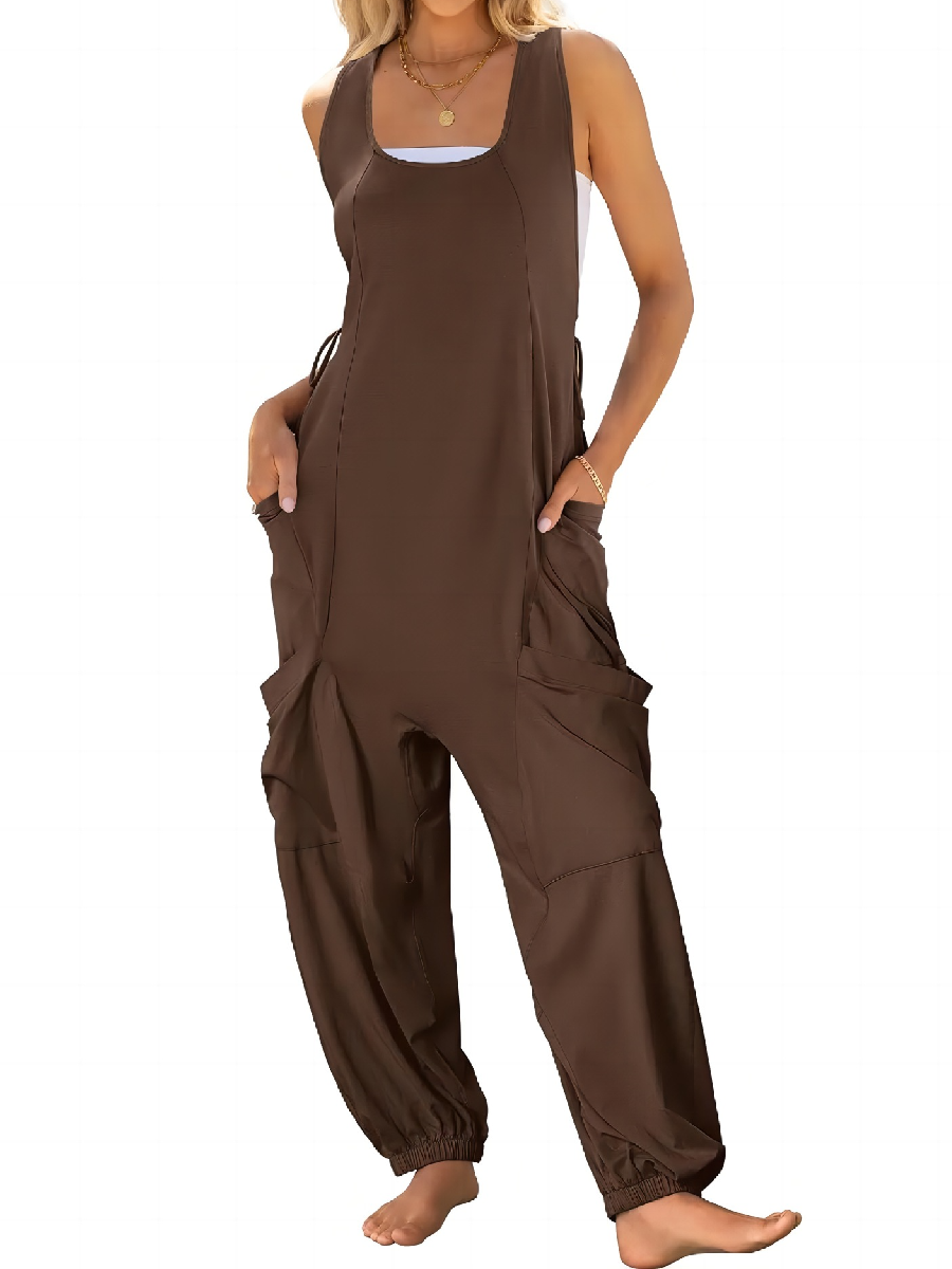 Comfy Double Pocket Loose Harlan Jumpsuit