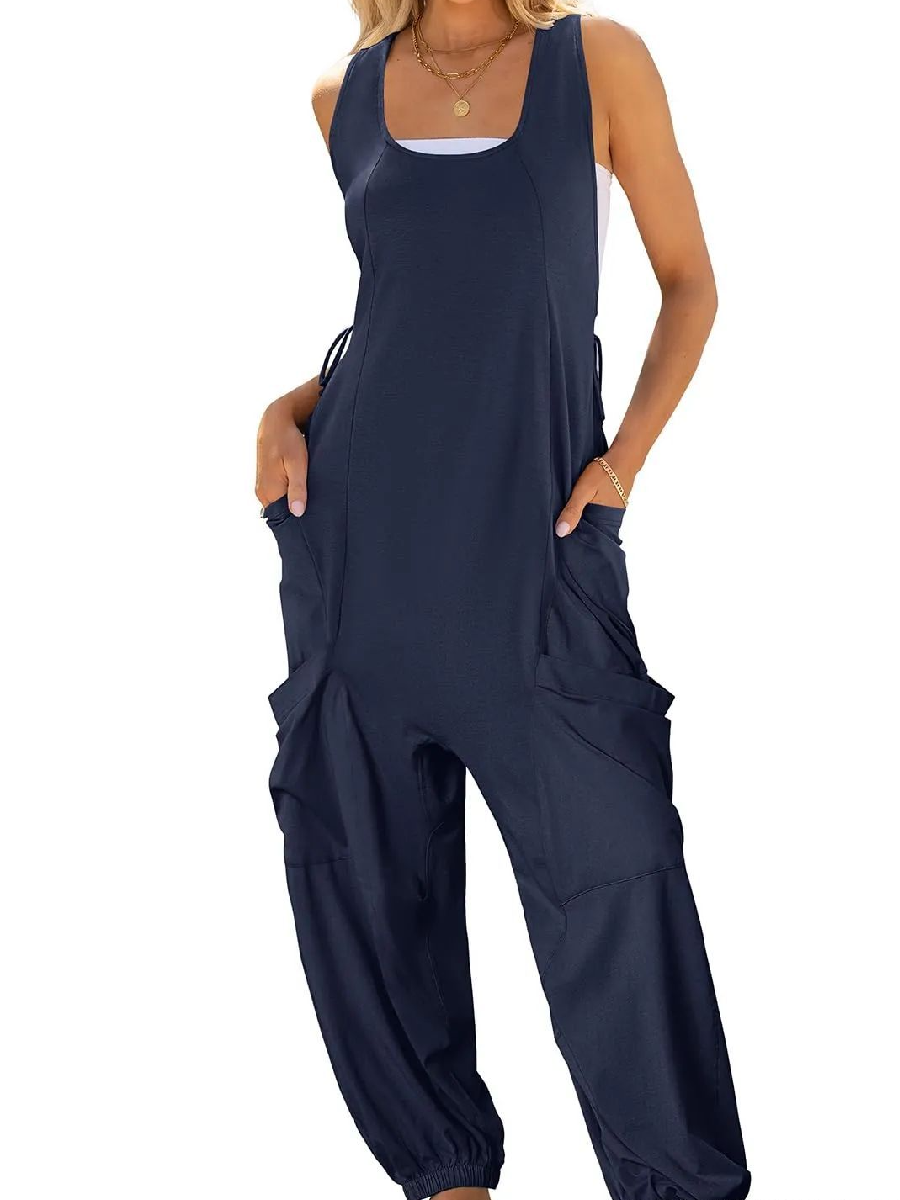 Comfy Double Pocket Loose Harlan Jumpsuit